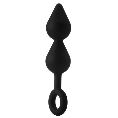 Μαύρη Διπλή Πρωκτική Σφήνα FantASStic XL 20εκ x Ø 4,4εκ