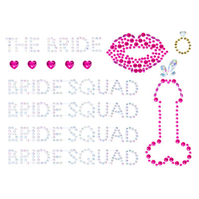 Bride Squad body jewels sticker