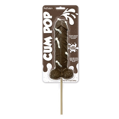 Dark chocolate flavoured cum pop