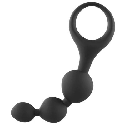 Small silicone Anal Triball Graduated Beaded Butt Plug 14 cm