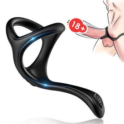 Soft stretchy 3 in 1 Cock Ring with Taint Teasing Tail