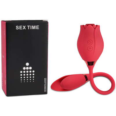 Sex time Silicone Rose Sucking stimulator with vibrating Egg