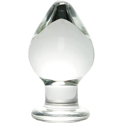 Clear Glass Anal Plug 8 x Ø 4.5 cm