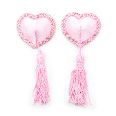 Naughty Toys Pink Heart Nipple Pasties with tassels