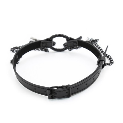 Mouth gag O-Ring Ø 3.5 cm with nipple clamps