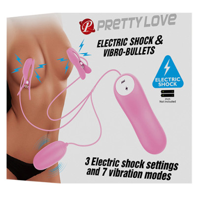 PRETTY LOVE electric shock Nipple clamps & vagina egg