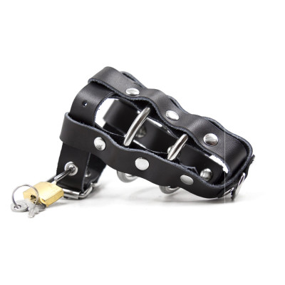 Naughty Toys Leather Chastity Penis Cage