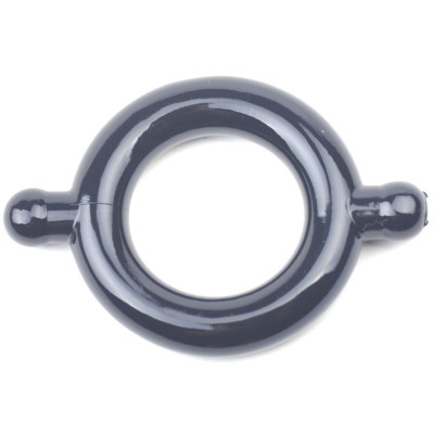 Black fully stretchable cock ring 2.2 cm