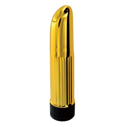 Small golden Lady Finger classic vibrator 14 X Ø 2 cm