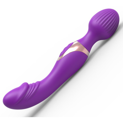 TOYBOX Double Ended silicone Wand Massager PURPLE