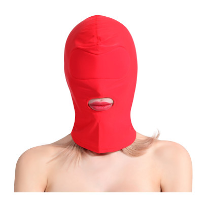 RED Blinded Open Mouth Hood S/M