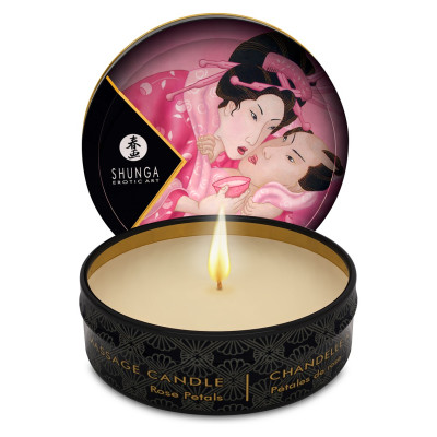 Shunga Massage Candle Rose Petals 30ml