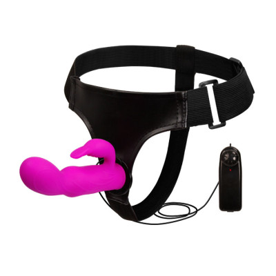 BAILE Strap-on with vibrating silicone Clit-stim Dildo 15 cm
