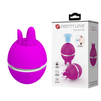 PRETTY LOVE Gemini Ball with air-suction and licking function