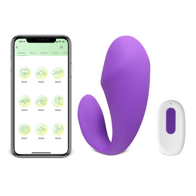 App and Remote controlled Couples Vibrator PURPLE