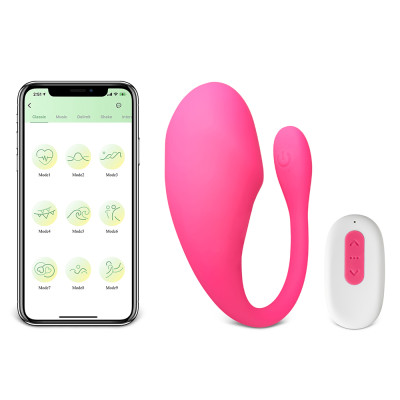 10 speed App and Remote controlled Vibrating egg PINK