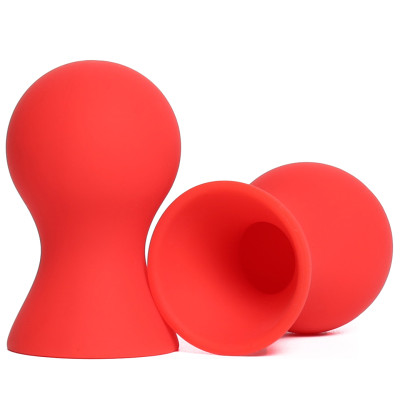 NAUGHTY TOYS Red silicone nipple suckers