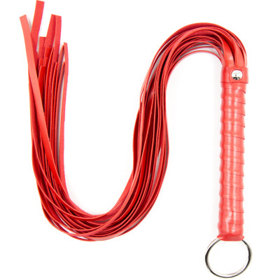 Naughty toys Red punishment flogger whip 65 cm