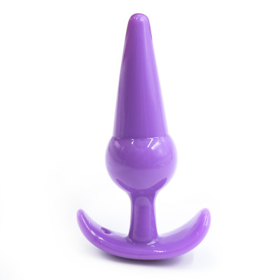 Naughty Toys Medium Purple conical jelly anal plug