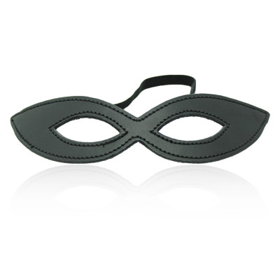 Mini Zorro black leather eye mask O/S