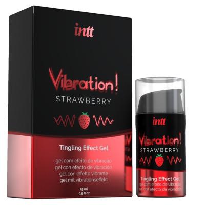 INTT Tingling Effect Gel Vibration STRAWBERRY 15 ml