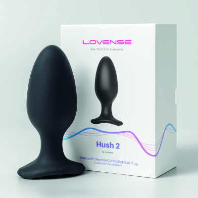LOVENSE HUSH 2 LARGE app remote controlled vibrating Butt Plug