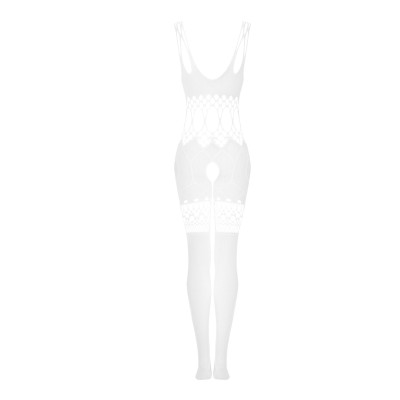 Plus Size Obsessive G330 crotchless Bodystocking WHITE