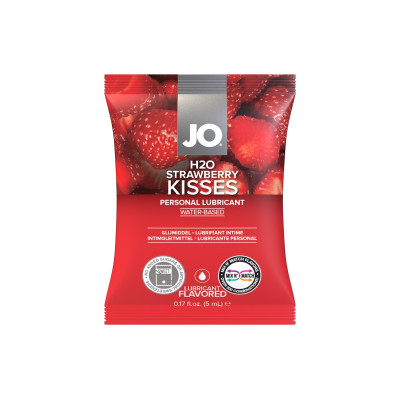 System Jo Strawberry Kisses смазка на водной основе 5 мл саше