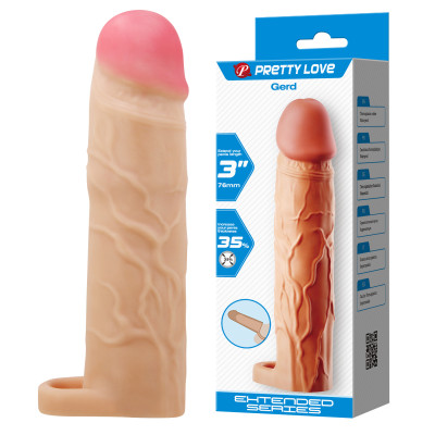 Pretty Love GERD Penis Sleeve 19.5 cm FLESH WHITE