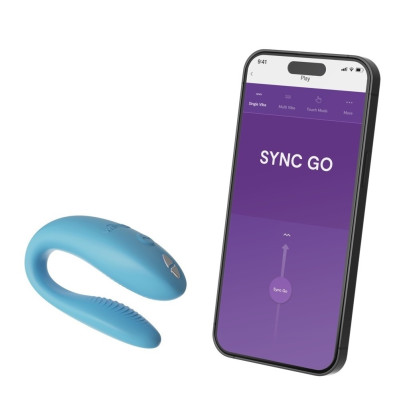 We Vibe Sync Go Δονητής Ζευγαριών Τιρκουάζ