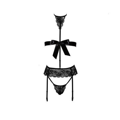 Noir Handmade Bondage Kiss Set Black