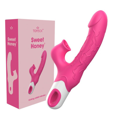 Sweet Honey Licking Rabbit silicone dildo Vibrator