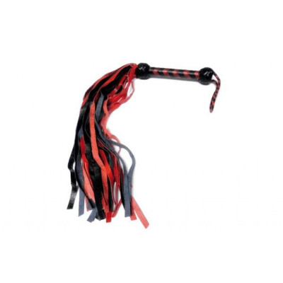 Real Leather Black and Red Suede Flogger