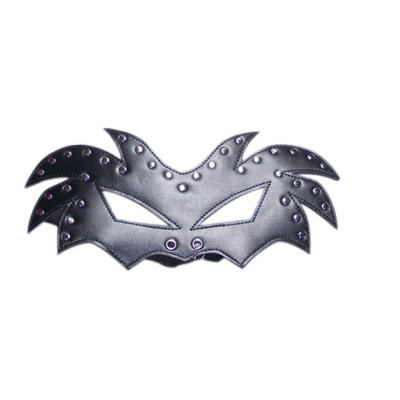 Open leather eye mask with rivets