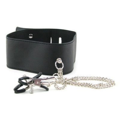 Fetish Collar and Clamps Set
