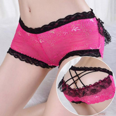 Rose Floral Lace Strappy Panty