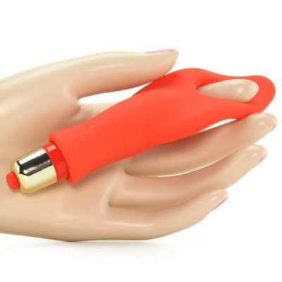 Finger Tingles 7 Speed Silicone Vibe in Vivid Red