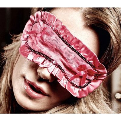 Playful Pink Satin Eye Mask