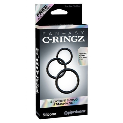 Τρία δαχτυλίδια σιλικονης Fantasy C-Ringz 