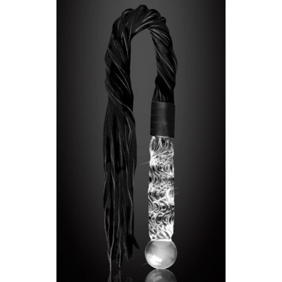 Icicles No 38 hand blown glass Cat-O-Nine Tails whip