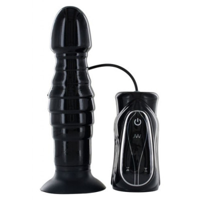 Remote Controlled Thrusting Butt Plug Black
