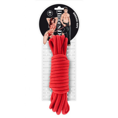 Hidden Desire Bondage Rope Red 5m