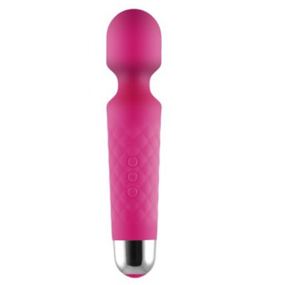 Rechargeable Silicone Magic Wand Vibrator pink