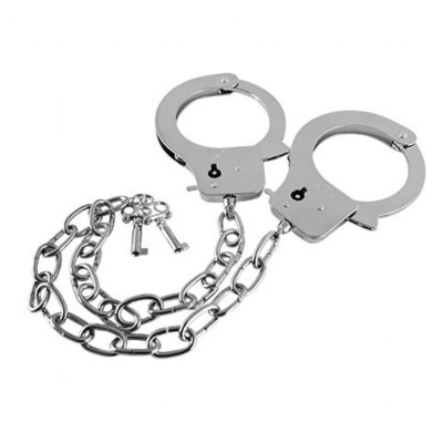 Metal Handcuffs Long Chain 45cm