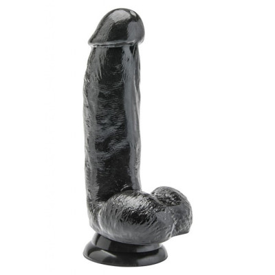 Black Cock 15cm with Balls and suction cup