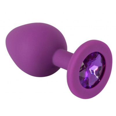 Joy Jewel Silicone Purple Butt Plug