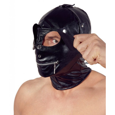 Δερμάτινη μαύρη φετιχιστική μάσκα ρόλων