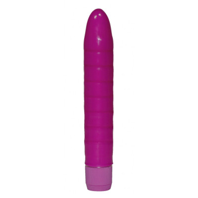 Pink classic wavy soft vibrator 18cm