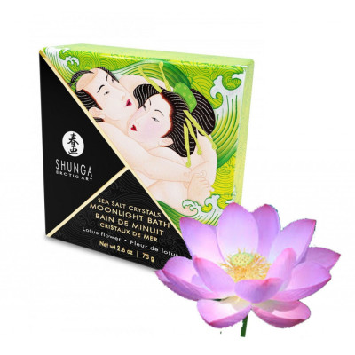 Ароматическая соль для ванны Shunga Moonlight Bath Lotus Flower Цветы лотоса 75г