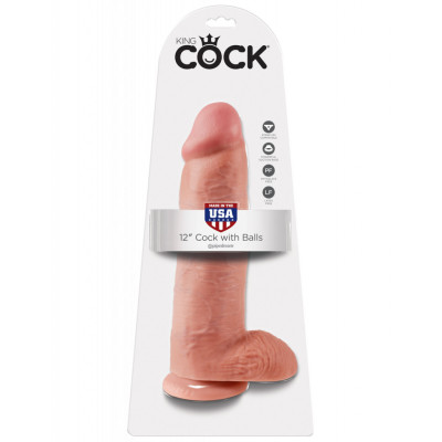 Pipedream King Cock 12 inch Cock with Balls Flesh